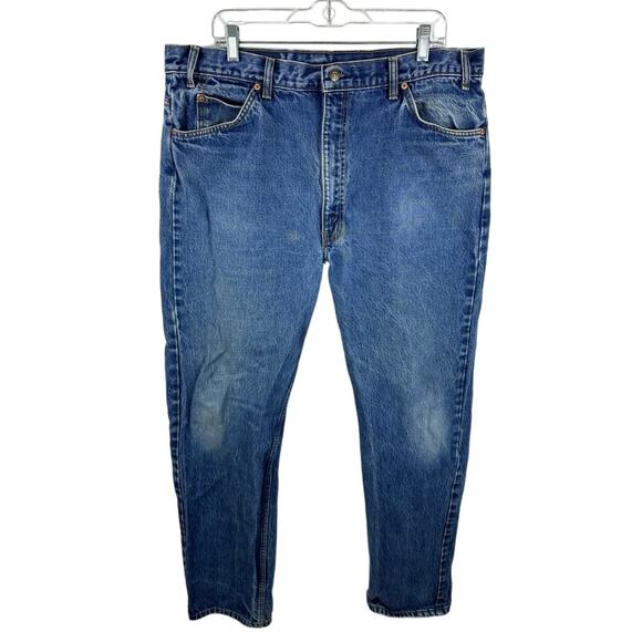 Vintage Levi's Orange Tab 505 Straight Leg Jeans Measures Size 38x33 Tag 42x34 - Picture 1 of 10